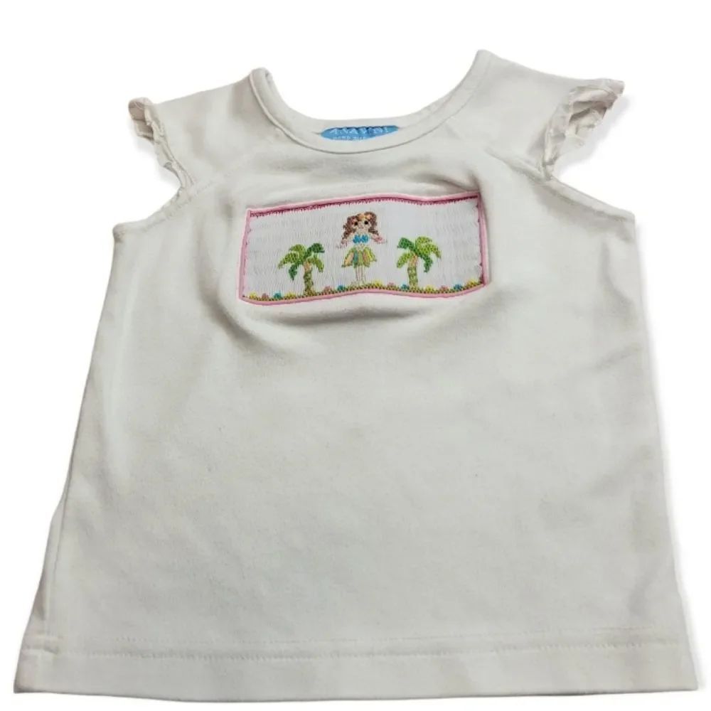 Anavini Smocked Hula Dancer shirt 4T